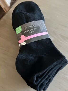 Recollections Black Low Cut Casual Socks set of 8
